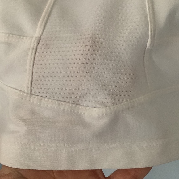 Nike Court Dri-Fit Racerback Tank Top - White with Blue trim, mesh inserts - Picture 6 of 11